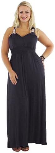 Fashionable Grecian Style Maxi Dress, Cocktail Dress in Black, Size 14-16