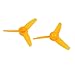 uxcell 2 Set DIY Motor Propeller 140 Motor w Three-vane Propeller Yellow