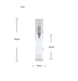 TOPWEL 10ml Empty Clear Refillable Airless Vacuum Pump Cream Lotion Bottle (3pcs)