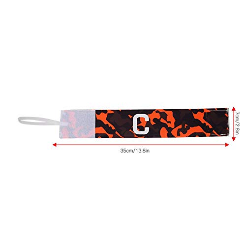 Player Bands, Durable Nylon Soccer Armband Adjustable Captain Bands for Outdoor Team Sports Groups(Orange) - Thumbnail 3