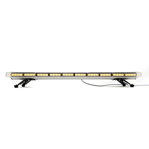 V-SEK 47" Amber Yellow Extreme High Intensity Construction Emergency Warning Strobe Light Bar Roof Top Low Profile Law Enforcement Hazard Flashing 88 LED For Tow Truck Vehicle (Amber/Yellow 88LED 47") - Thumbnail 2