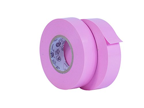 Electrical Tape 3/4" x 66' UL/CSA 2 roll pack several colors., Pink