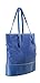 Isaac Mizrahi Womens Fashion Designer Handbags Daphne Nylon Leather Tote Shoulder Bag Navy Blue
