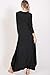 Annabelle 3/4 Sleeve High Low Casual Long Maxi Tunic Tops Black Large X-Large T1022C