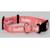 Pittsburgh Steelers Pink Small Pet Dog Collar (Small)