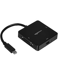 Basics Adaptador Mini DisplayPort a HDMI DVI VGA, color negro