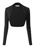 MsBasic Womens Versatile Open Front Lightweight Long Sleeve Bolero Shrug
