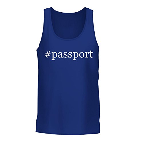 #passport - A Nice Hashtag Men's Tank Top, Blue, Large