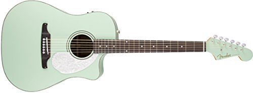 Fender Sonoran SCE, Surf Green Acoustic-Electric Guitar