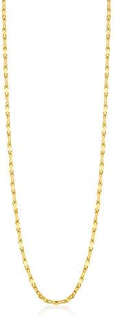Gelin Women's 14ct Real Gold Width 2 mm Pea Chain Necklace of Length 45 cm