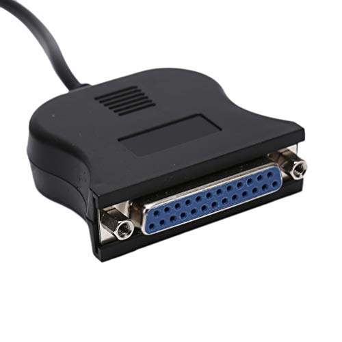 Adasea 2 Pack USB to DB25 IEEE-1284 Parallel Printer Adapter Cable for Laptop Desktop PC