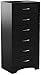 South Shore Step One 6-Drawer Lingerie Chest-Pure Black