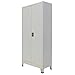 Festnight Office Steel Locker Cabinet with 2 Doors Gray 35.4