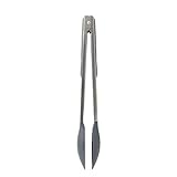 Dexas G12T-432 Spoon And Strain Tongs With Gravity Open And Close Operation, 12 Inches, Gray