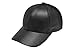 Black Leather Adjustable Baseball Cap Hat Made in USA