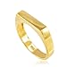 Stackable 10k Yellow Gold Custom Engravable Flat Top Signet Ring