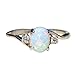 iLH® Clearance Rings,ZYooh Women Sterling Silver Rings Oval Cut Fire Opal Diamond Band Rings Jewelry Gift (Silver, 6)