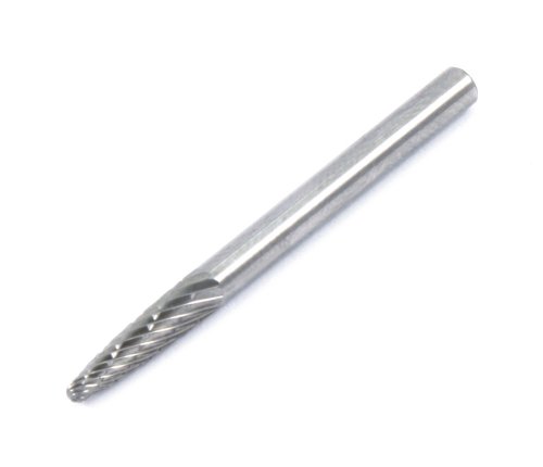 Forney 60136 Tungsten Carbide Burr with 1/8-Inch Shank, Tapered, 1/8-Inch