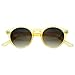 Vintage Inspired Small Round Circle Key Hole Retro P3 Sunglasses with Rivets (Yellow)