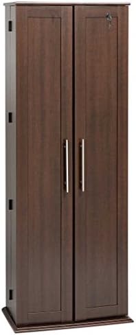 Espresso Grande Locking Media Storage Cabinet With Shaker Doors