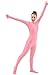 Ensnovo Womens One Piece Unitard Full Body Suit Spandex Skin Tights Pink,M