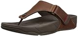 FitFlop Men's Trakk II In Leather Flip Flop, Tan, 11 M US