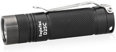 EagleTac D25C Clicky Cool White XM-L2 LED Flashlight, Black