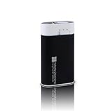 EnergyFlux HEF Electric Reuseable Hand Warmer 5200mAh / USB Portable Charger Power Bank Battery Pack with 100lm LED Flashlight (Black)