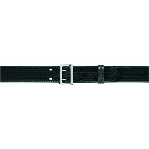 Safariland 875 Duty Belt Edge Stitch, High Gloss Black, Chrome Buckle, Size 34