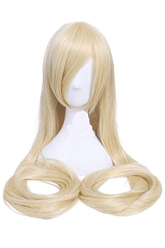 Amazon Com Super Long Straight Beige Blonde Anime Cosplay Wig