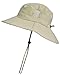 Tirrinia Mens Neck Flap Sun Hat Wide Brim Fishing Safari Hiking Cap Tan