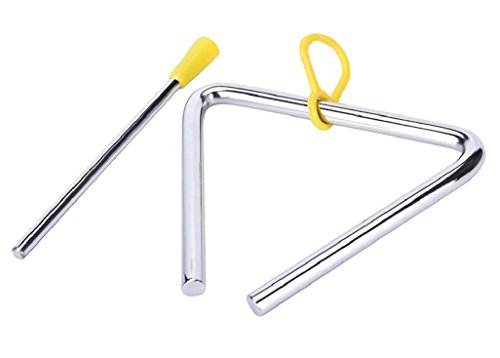 Top Cheer 2pcs Steel 4" Musical Triangle Children Preschool Music Toys