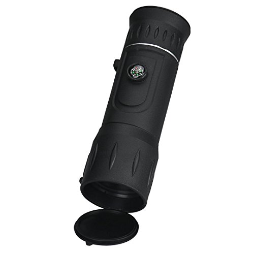 AutumnFall Monocular Telescope,16x52 Focus Zoom Outdoor Handheld Monocular Telescope Camping with Compass (Black)