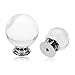 Revesun 10PCS/LOT Diameter 30mm Clear Crystal Glass Ball Shaped Door Knobs Cabinet Pulls Cupboard Handles Drawer Knobs Wardrobe Home Hardware