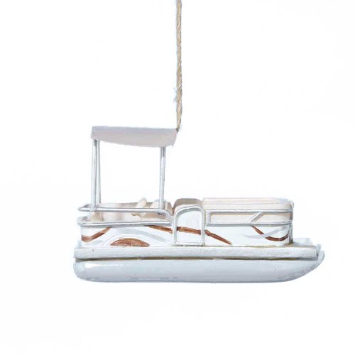 Kurt Adler Pontoon Boat Christmas Ornament Beachfront Decor