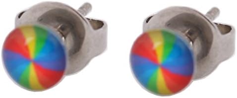 galaxyjewelry LOLLIPOP SMILE QUEEN Pierced Titanium Earring Stud, No Allergic Reaction/Lollypop