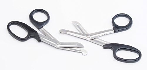 2-Pack Stainless Steel Shears by FunKTion Tape - Sharp, Heavy-Gauge Scissors for Kinesiology, Athletic - for Both Righties and Lefties