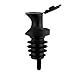 Pour & Seal Free-Flow Liquor Bottle Pourers with Lid - Pack of 12 - Black