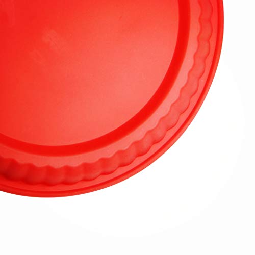 2Packs Silicone Quiche Pans, Non Stick Round Silicone Tart Brioche Pan Silicone Baking Molds Cake Silicone Pie Pan