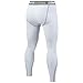 TCA Youth Boys' Compression Leggings Athletic Base Layer Tights Thermal Pants - Boys Leggings Sports for Kids - White, 6-8 Years
