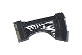 SATA 22 Pin Male to SATA 7 Pin and 2 X 15 Pin SATA Female Connectors - 2