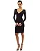 PattyBoutik Women's V Neck Long Sleeve Knit Dress