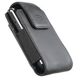 Leather Vertical Pouch Case OEM #HDW-23466-001 for BlackBerry Curve 3G 9300 (Black)