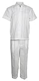Mojito Kids Boys 100% Linen Embroidery Design Shirt and Pant Set