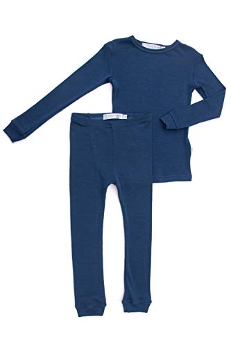 Merino Wool Kids Pajama Set. Thermal Underwear Base Layer PJ Unisex.