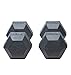 Rage Fitness Rubber Coated Dumbbell - No Roll Design Easy-Grip Steel Knurled Handle, Weights Dumbbell Set for Strength Training, Workouts - Ideal Weights Set for Home Gym - SOLD INDIVIDUALLY - Black (55 LB)