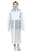 ColorDrip Fashion Translucent Raincoat Rain Jacket Rainwear for Woman Lady Girl – Made of Eco-Friendly EVA Material White