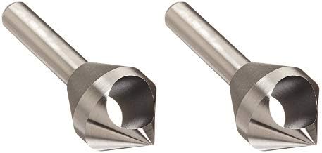 KEO 53512 Cobalt Steel Single-End Countersink, Uncoated (Bright) Finish, 82 Degree Point Angle, Round Shank, 5/16" Shank Diameter, 1/2" Body Diameter (2-(Pack))