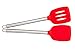 Silicone Kitchen Utensil Set - 5 Piece Premium Stainless Steel Handles.