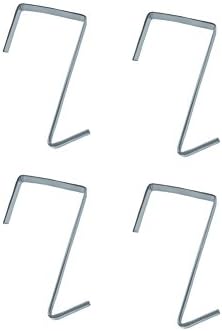 VNOM 4 Packs Over The Door Hanger Hook Pocket Chart Hanging Hooks Metal - for Coat, Towel, Bag, Robe,Clothes
